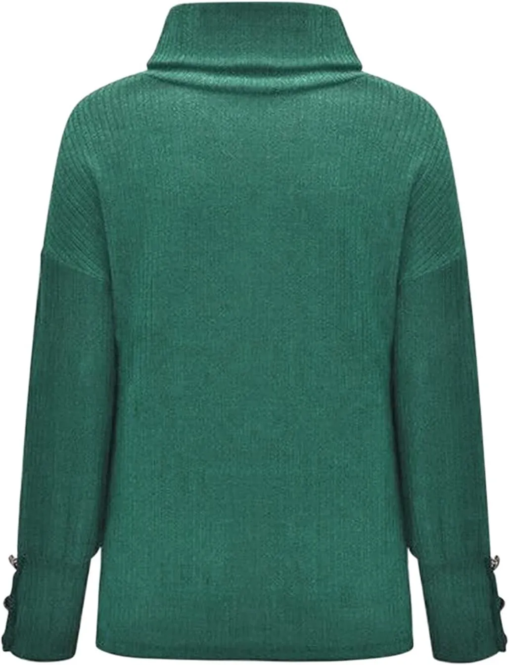 Turtleneck Loose Pullover Tops Sweater Mid Length Dress with Shoulder Sleeves and Half Turtleneck Sweater Neck Tops