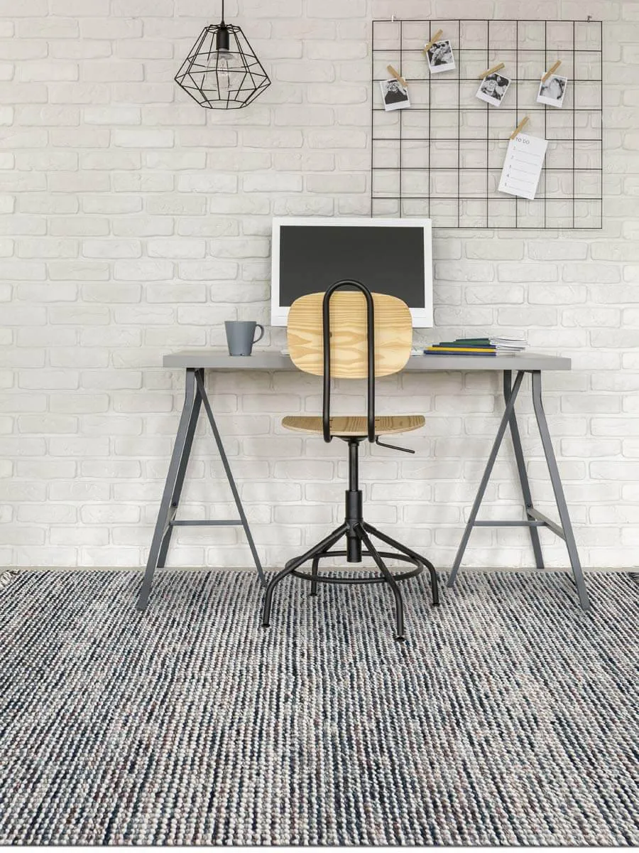 Vivid Modern Gray Hand-Woven Rug 2'x3'