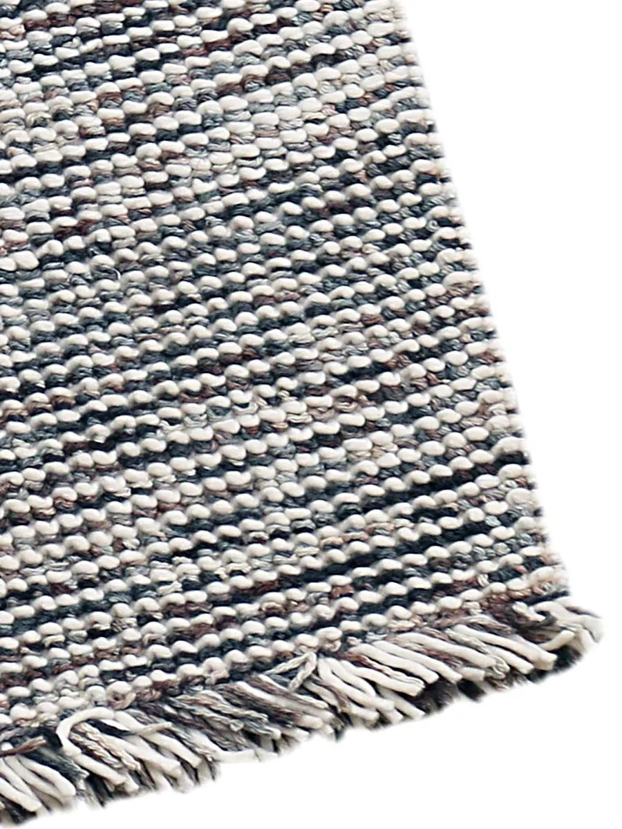 Vivid Modern Gray Hand-Woven Rug 2'x3'