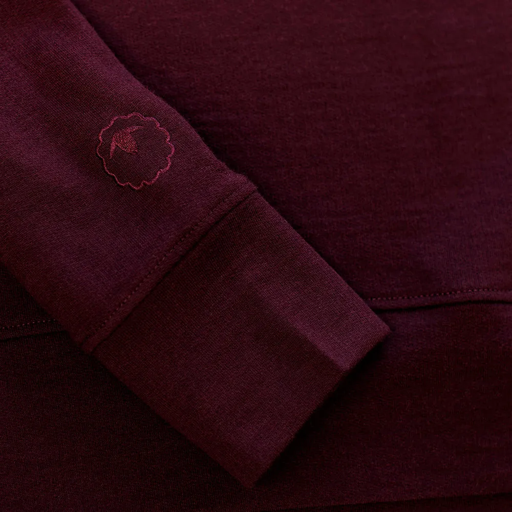 Womens Merino 260 Lounge Sweatshirt (Wine)