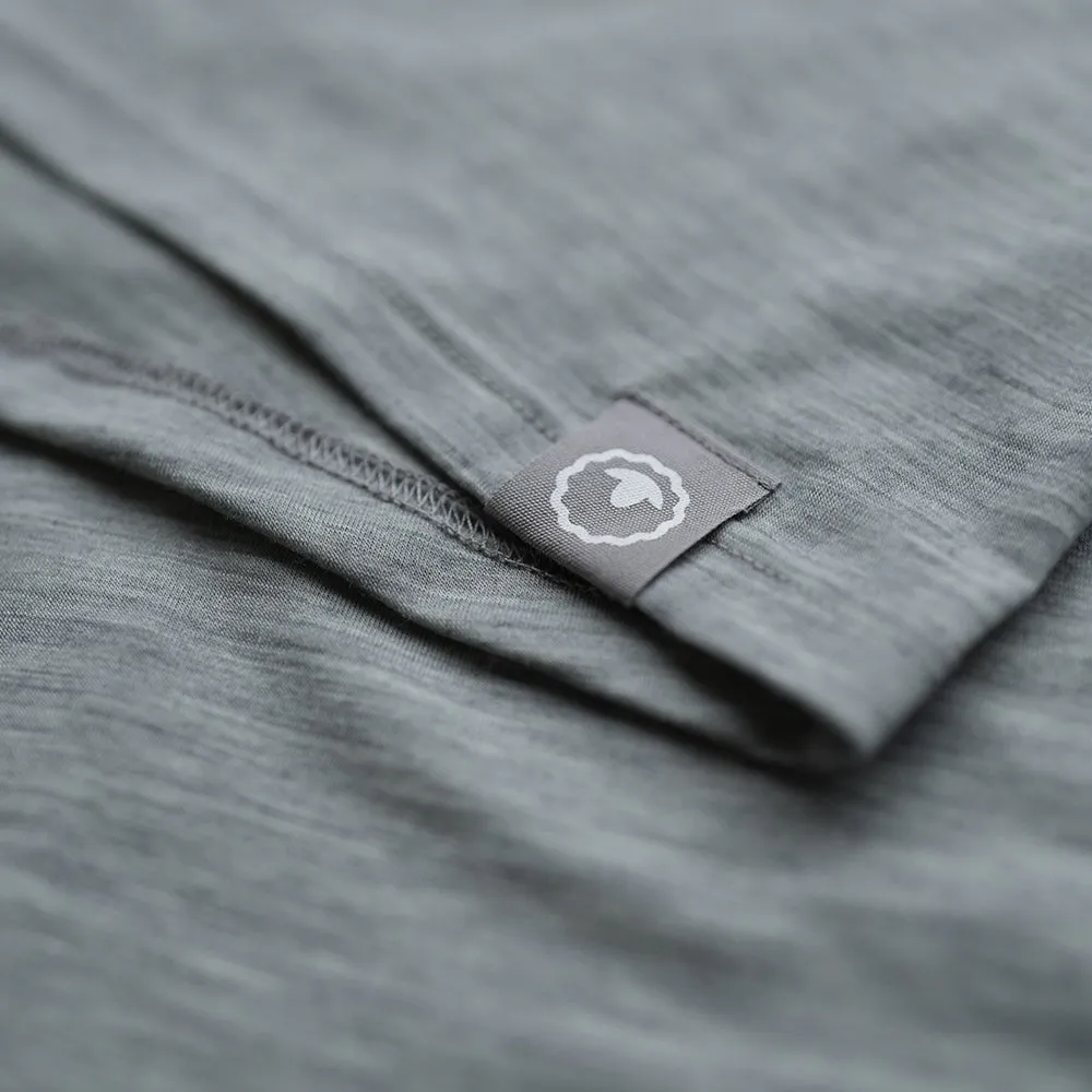 Womens Merino Blend 160 PJ Henley (Cloud Melange)