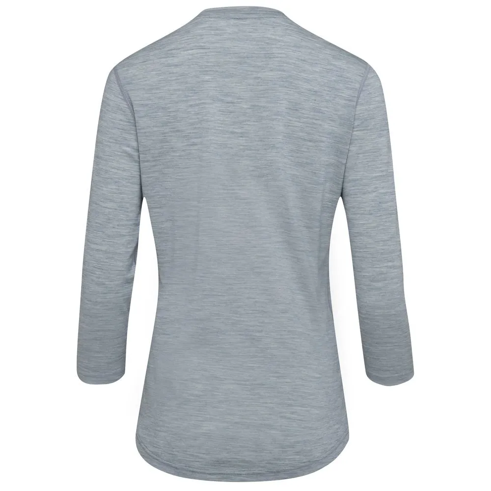 Womens Merino Blend 160 PJ Henley (Cloud Melange)