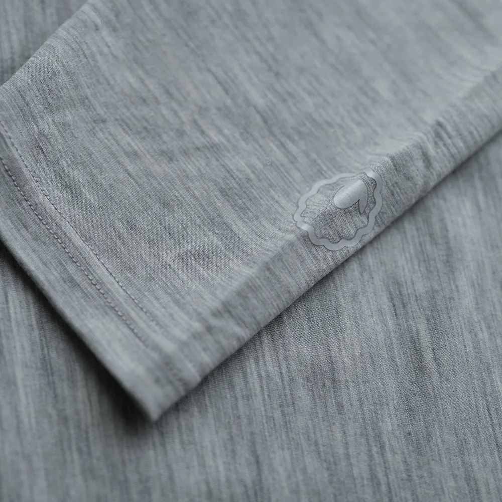 Womens Merino Blend 160 PJ Henley (Cloud Melange)